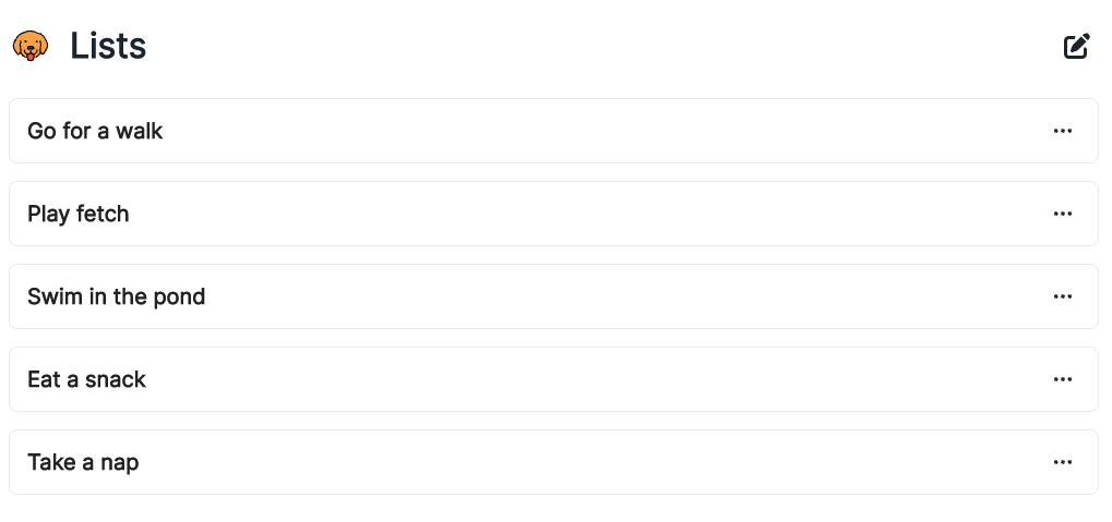 checklist app screenshot